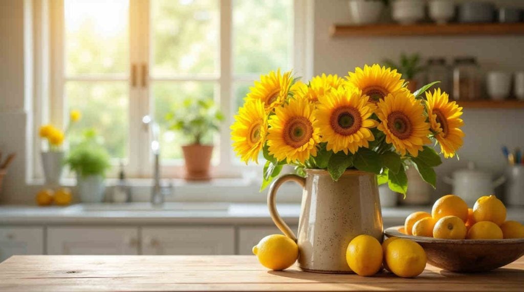 تزئین خانه با گل های زرد
