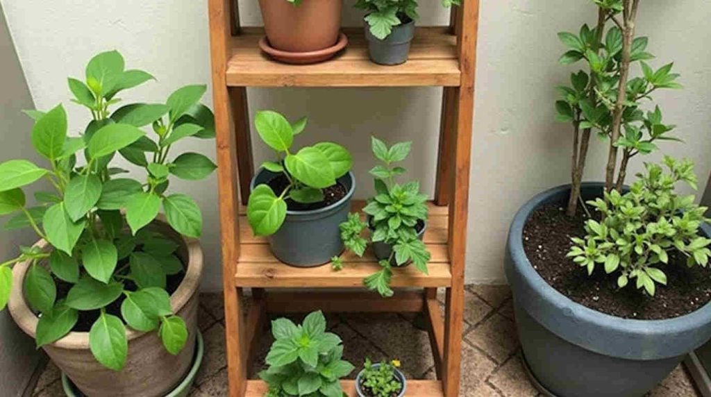 باغچه در حیاط کوچک منزل