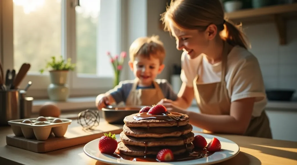  پنکیک خانگی شکلاتی
