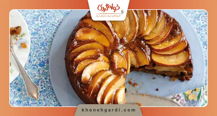 کیک سیب و دارچین در ماهیتابه رژیمی