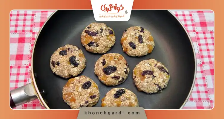 طرز تهیه کوکی رژیمی با جو پرک بدون فر