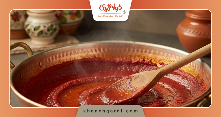 جلوگیری از پاشیدن رب گوجه هنگام پخت