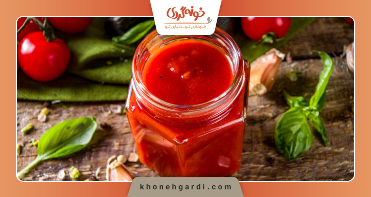 طرز تهیه سس کچاپ با نشاسته و رب