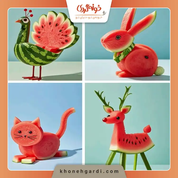 حکاکی هندوانه شب یلدا