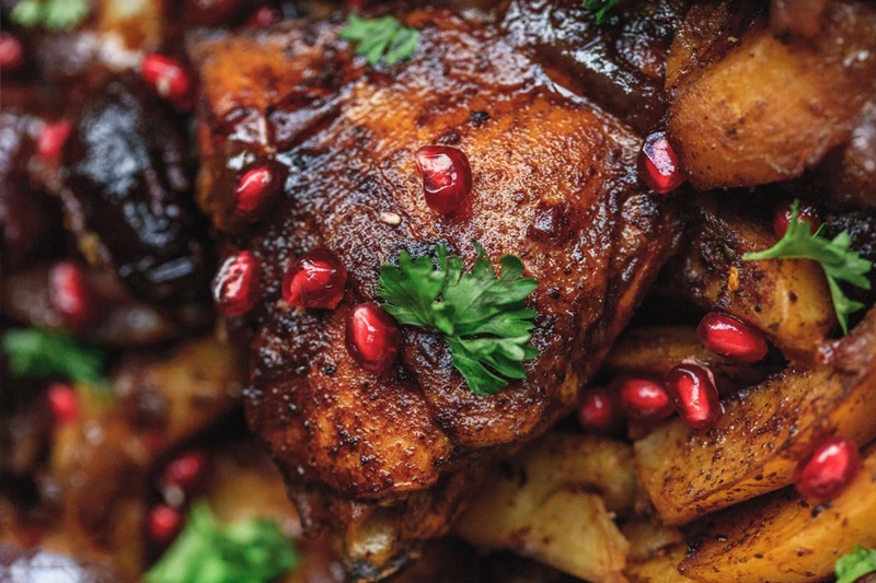 طرز تهیه مرغ ترش ساده با رب انار